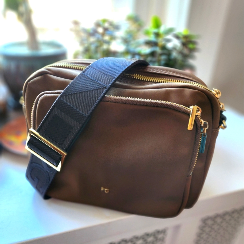 PG Nylon Crossbody Bag - Brown